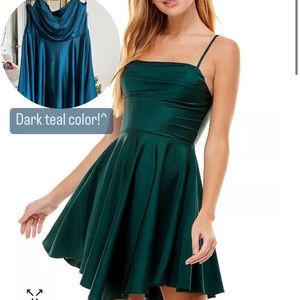 Teal Skater Cocktail Dress